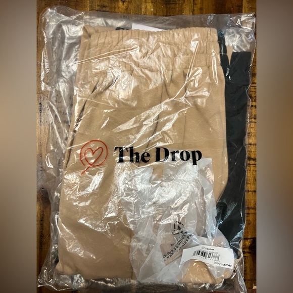 🆕The Drop Two-Tone Black and Tan Sweatpants Size XS - Picture 11 of 12